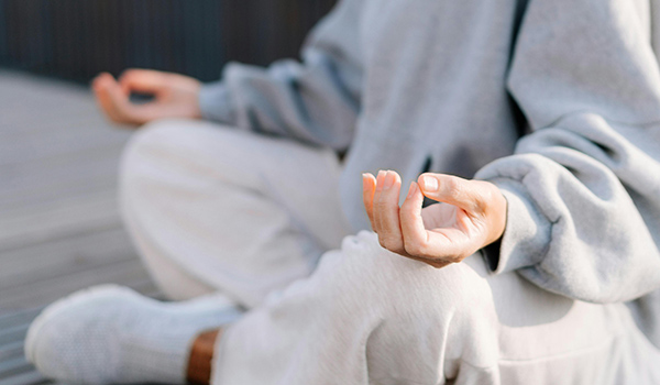 person meditating